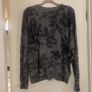 Zadig & Voltaire Merino Wool Animal Print Sweater - Fits XL